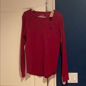 A size small red American Eagle dress shirt